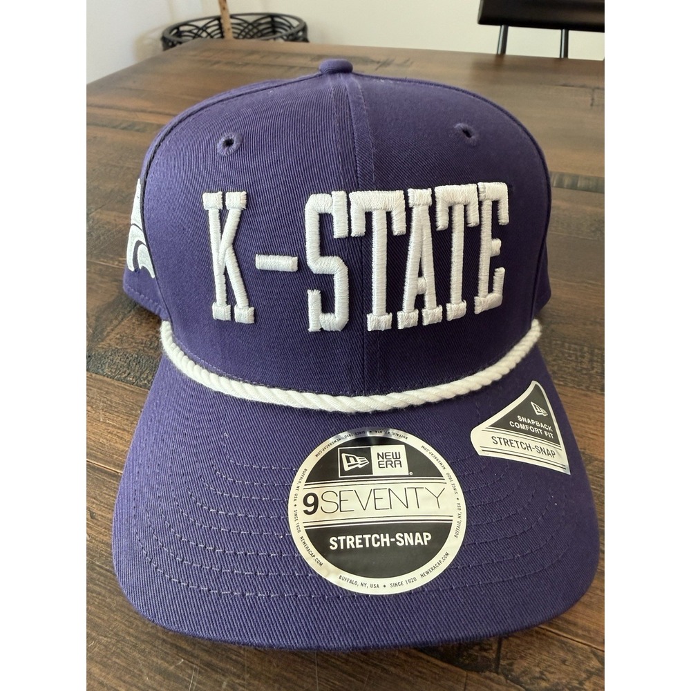 Kansas State Wildcats Hat Cap Snap Back Purple New Era 9SEVENTY Rope NCAA